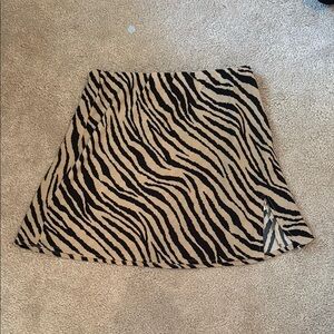 Tiger Print Tan and Black Skirt